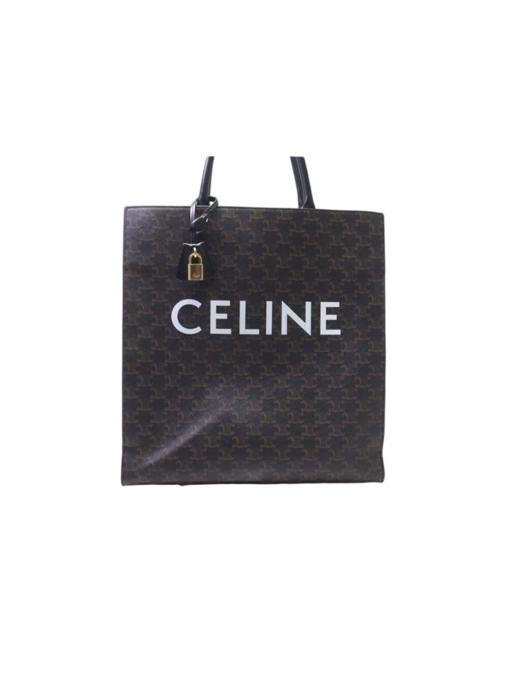 Celine Cabas Vertical Triomphe Canvas Tote Bag